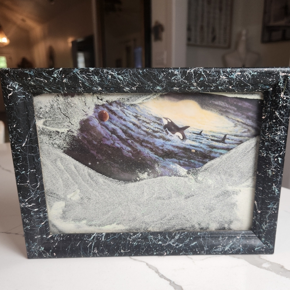 VINTAGE Fantasy Space  SAND GRAPHICS BY LEONARD PARKIN  HAND CRAFTED 1993